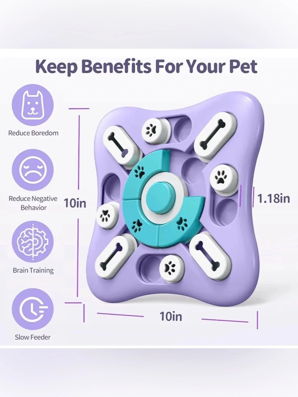 UDORICH Dog/Cat Mental Enrichment & Slow Feeding Puzzle Toy